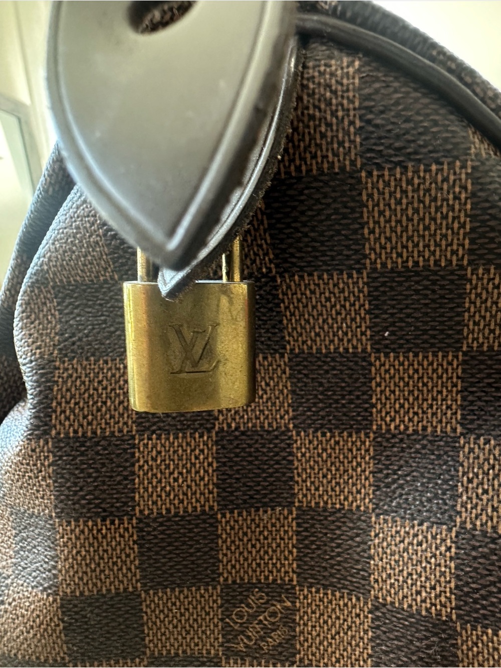 REPOSTED Authentic Louis Vuitton Brown Damier Ebene Speedy 30 Top Handle Handbag - Picture 10 of 16